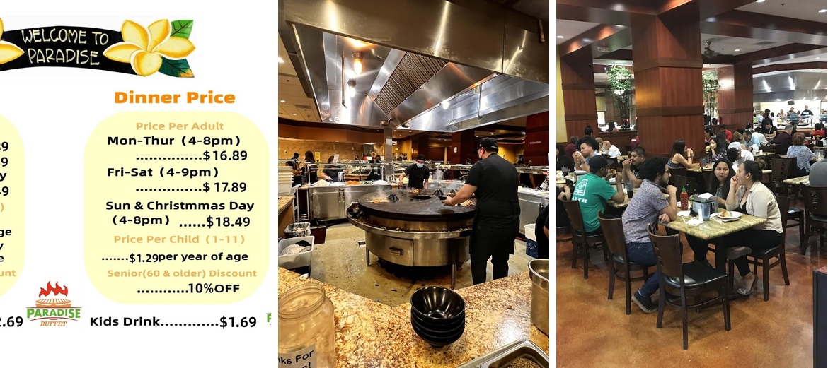 Paradise Buffet Menu
